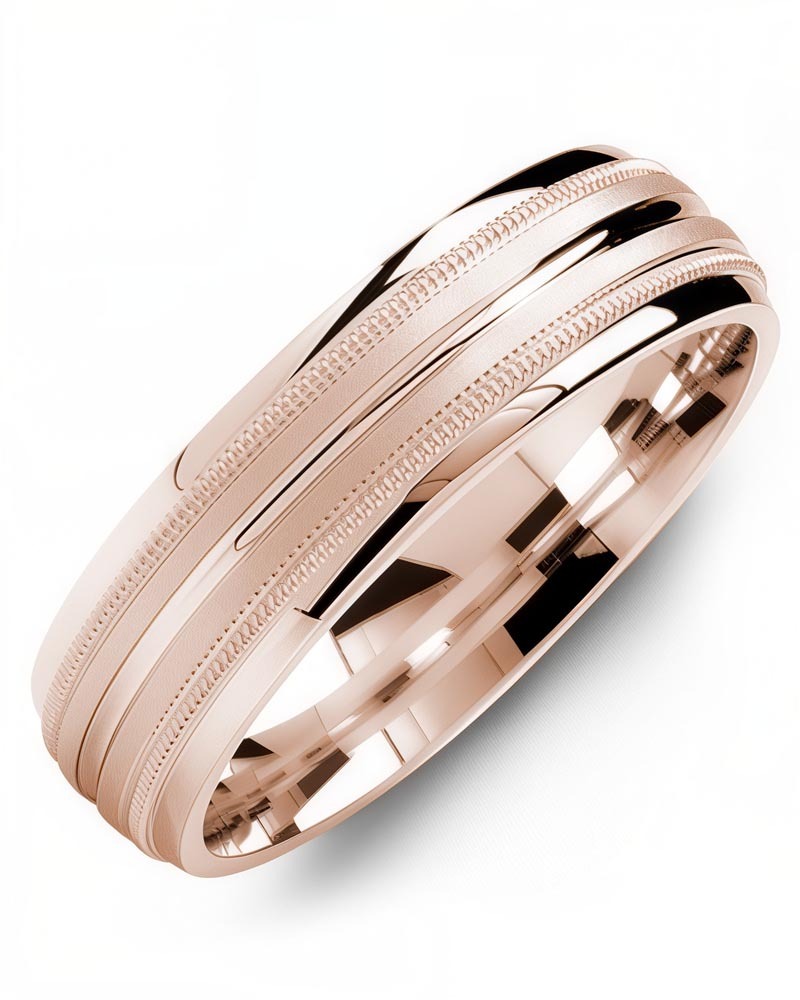 Men's & Women's Rose Gold Wedding Band Men's & Women's Rose Gold Wedding Band