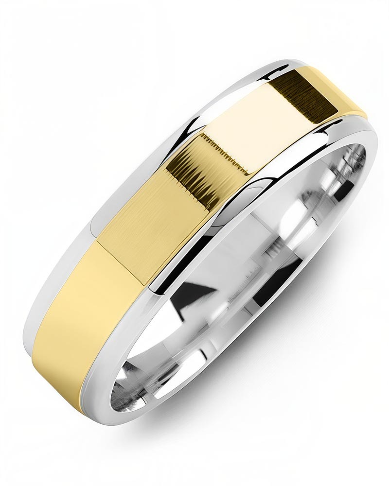 Men's & Women's White Gold & Yellow Gold Wedding Band