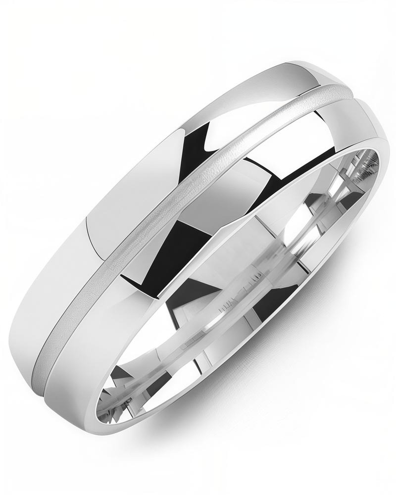Men's & Women's White Gold Wedding Band