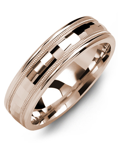 Men's & Women's Rose Gold & Rose Gold Wedding Band from MADANI Rings. Wedding bands, fashion rings, promise rings, made of Tungsten, Ceramic, Cobalt, and Gold. View the collection at madanirings.com