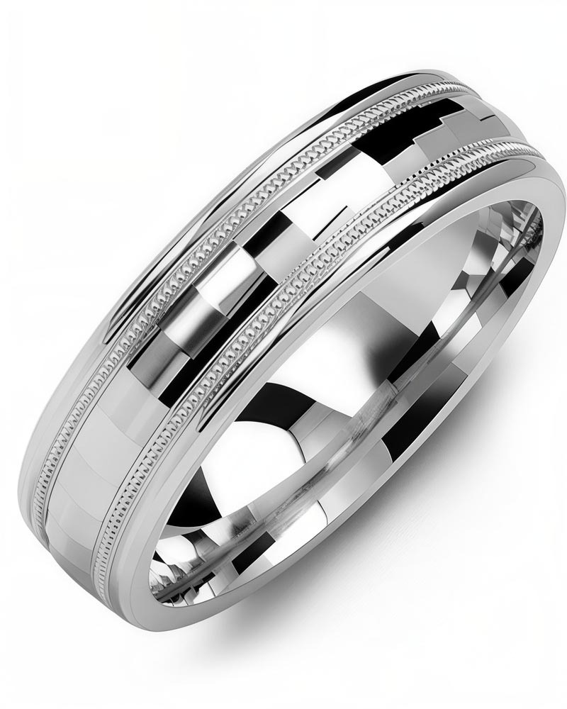 Men's & Women's White Gold Wedding Band