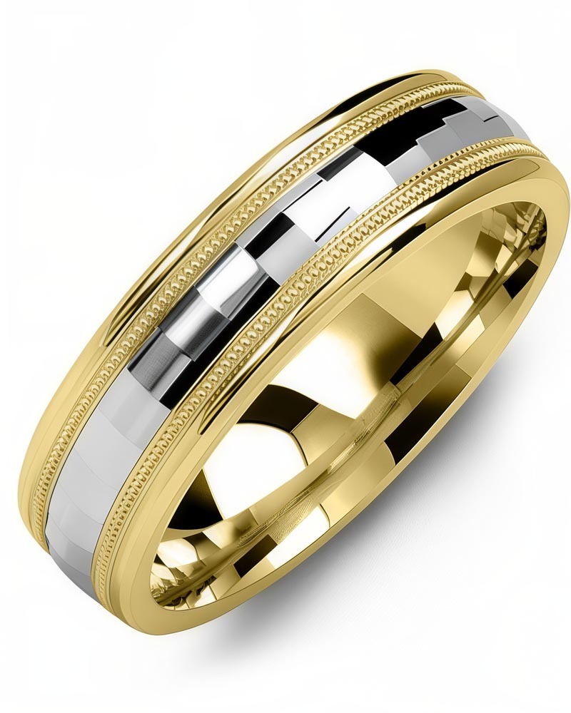 Men's & Women's Yellow Gold & White Gold Wedding Band