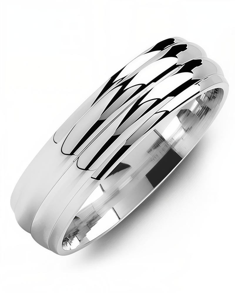 Men's & Women's White Gold Wedding Band