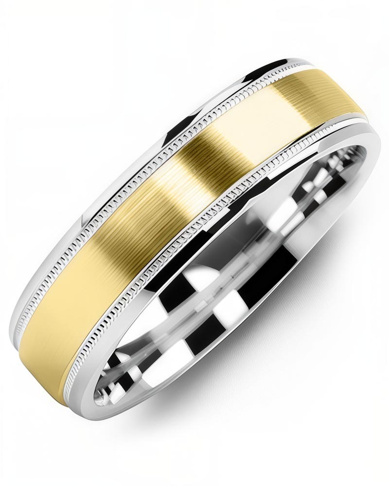 Men's & Women's White Gold & Yellow Gold Wedding Band