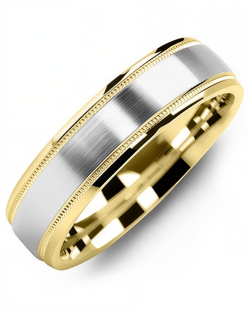 Men's & Women's Yellow Gold & White Gold Wedding Band