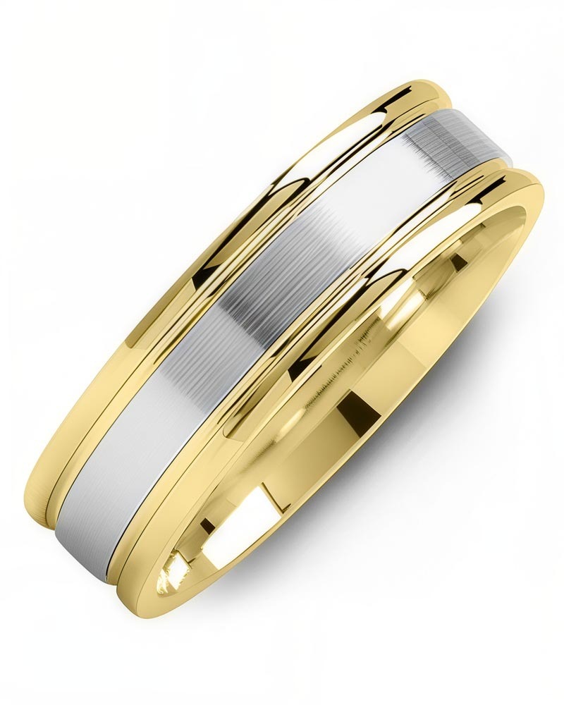 Men's & Women's Yellow Gold & White Gold Wedding Band
