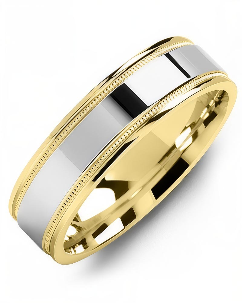 Men's & Women's Yellow Gold & White Gold Wedding Band