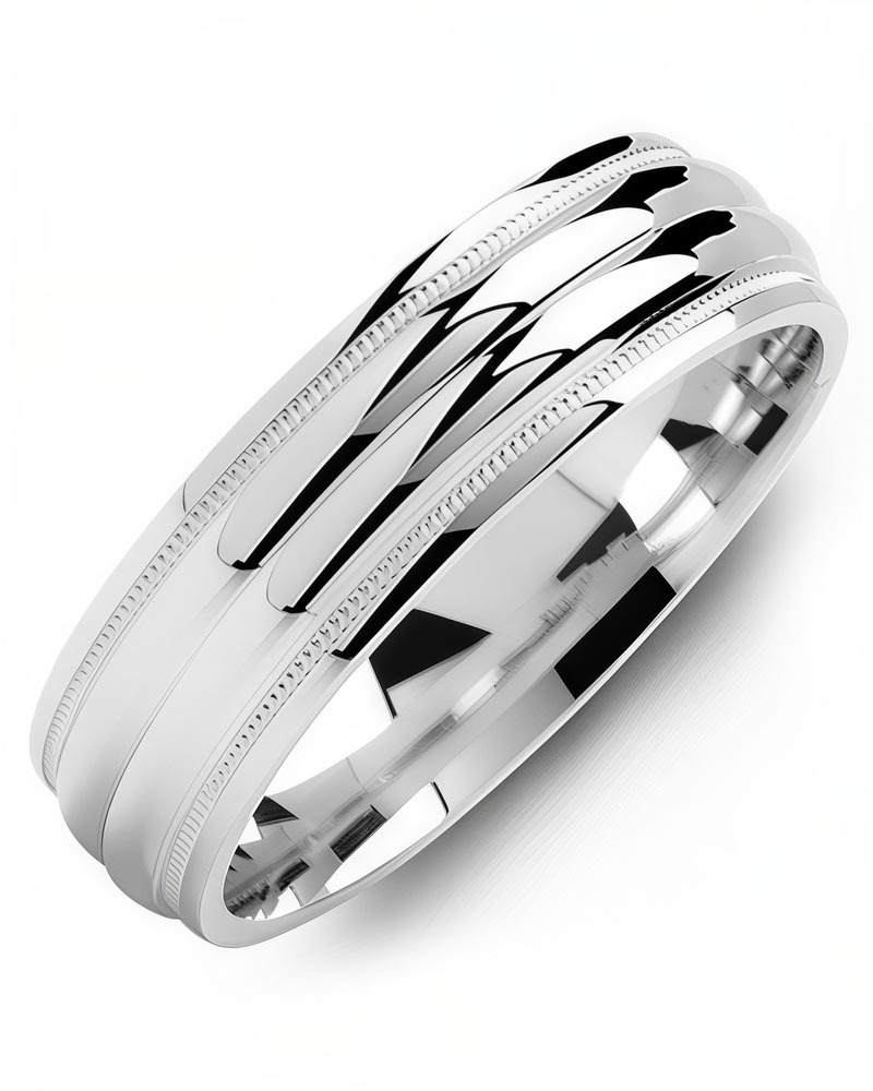 Men's & Women's White Gold Wedding Band