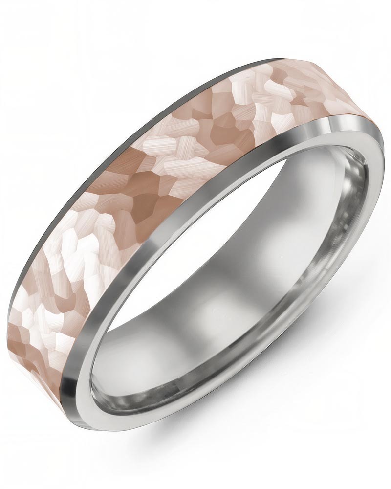Men's & Women's White Gold & Rose Gold Wedding Band