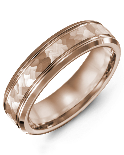 Men's & Women's Rose Gold Wedding Band from MADANI Rings. Wedding bands, fashion rings, promise rings, made of Tungsten, Ceramic, Cobalt, and Gold. View the collection at madanirings.com