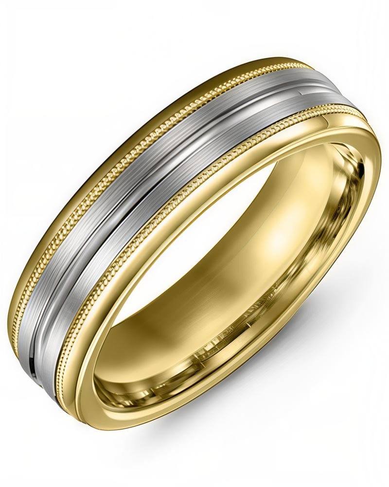Men's & Women's Yellow Gold & White Gold Wedding Band