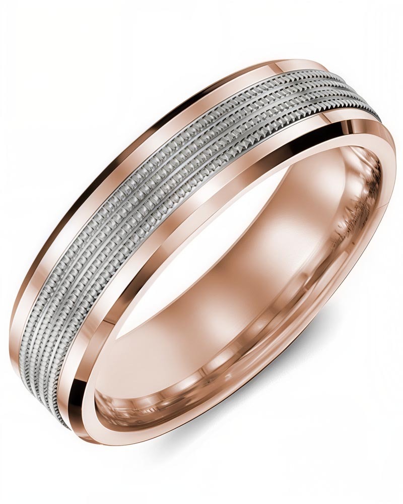 Men's & Women's Rose Gold & White Gold Wedding Band