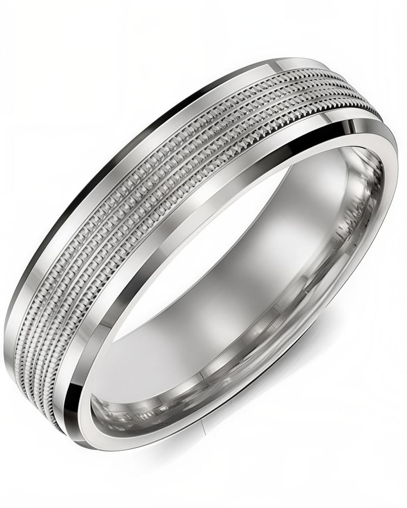 Men's & Women's White Gold & White Gold Wedding Band from MADANI Rings. Wedding bands, fashion rings, promise rings, made of Tungsten, Ceramic, Cobalt, and Gold. View the collection at madanirings.com