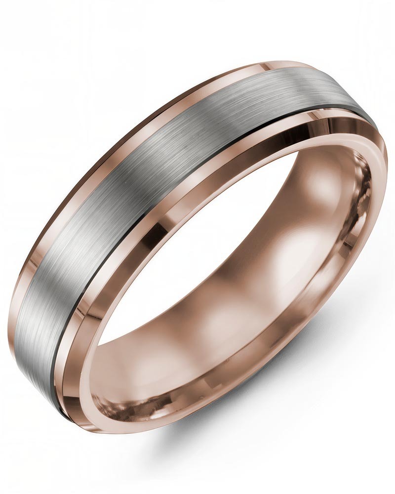 Men's & Women's Rose Gold & White Gold Wedding Band
