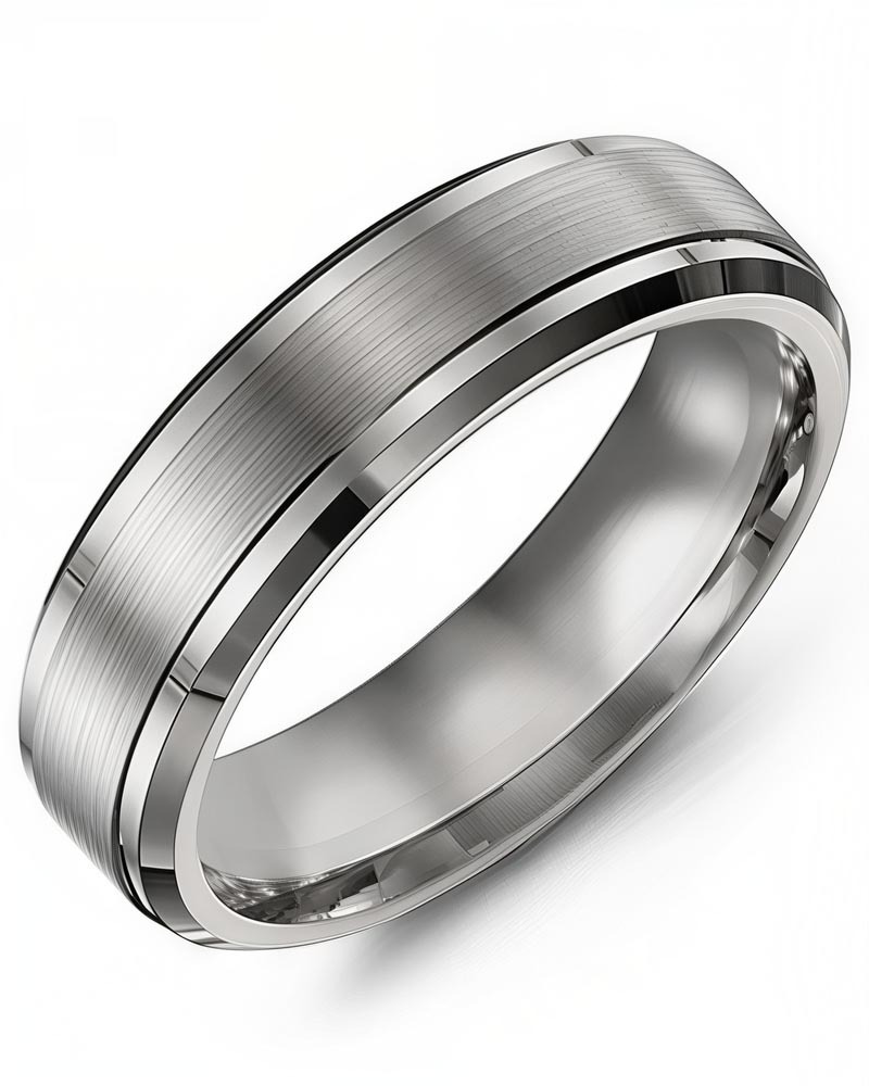 Men's & Women's White Gold & White Gold Wedding Band from MADANI Rings. Wedding bands, fashion rings, promise rings, made of Tungsten, Ceramic, Cobalt, and Gold. View the collection at madanirings.com