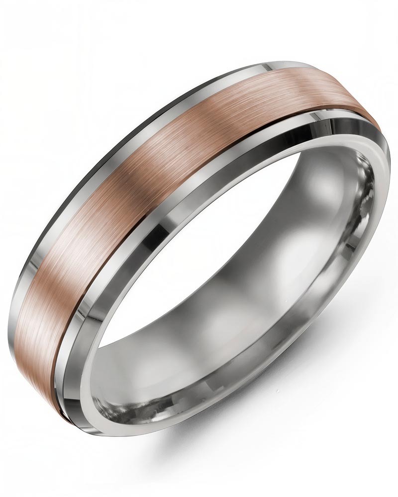 Men's & Women's White Gold & Rose Gold Wedding Band