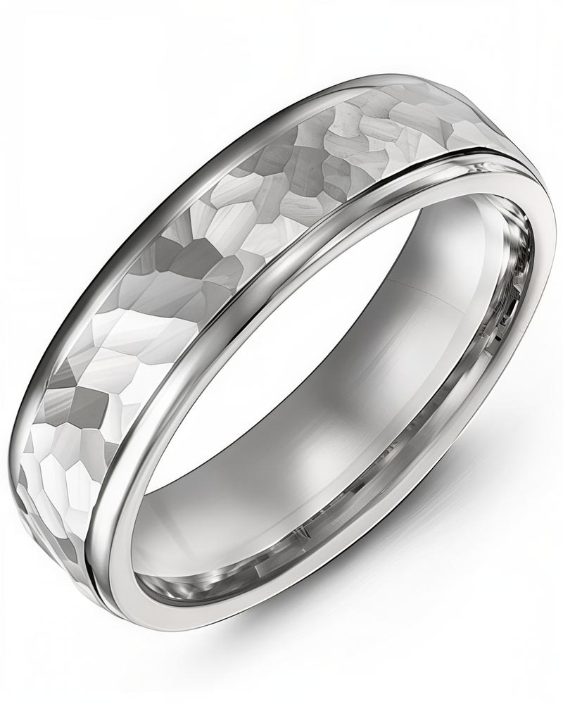 Men's & Women's White Gold & White Gold Wedding Band from MADANI Rings. Wedding bands, fashion rings, promise rings, made of Tungsten, Ceramic, Cobalt, and Gold. View the collection at madanirings.com