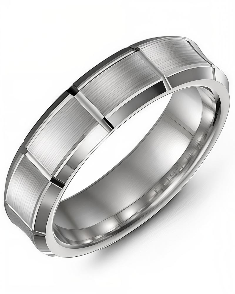 Men's & Women's White Gold Wedding Band from MADANI Rings. Wedding bands, fashion rings, promise rings, made of Tungsten, Ceramic, Cobalt, and Gold. View the collection at madanirings.com