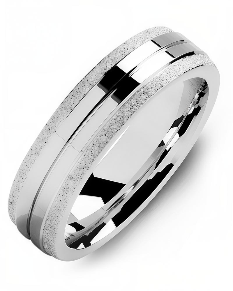 Men's & Women's White Gold Wedding Band from MADANI Rings. Wedding bands, fashion rings, promise rings, made of Tungsten, Ceramic, Cobalt, and Gold. View the collection at madanirings.com