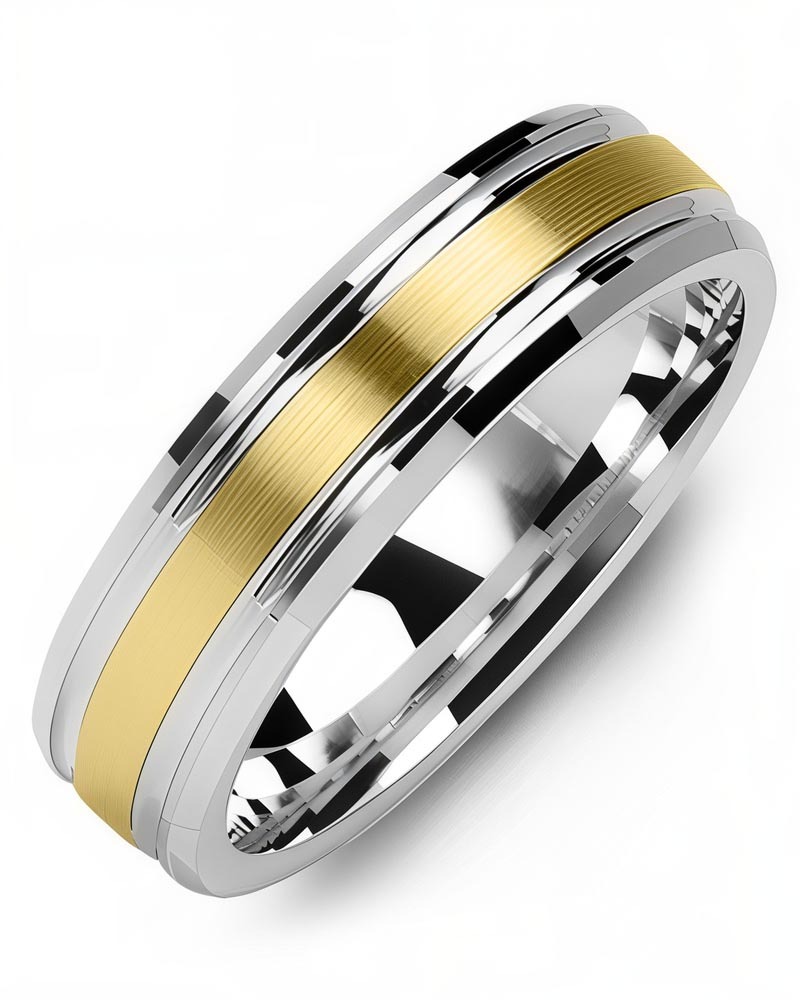 Men's & Women's White Gold & Yellow Gold Wedding Band