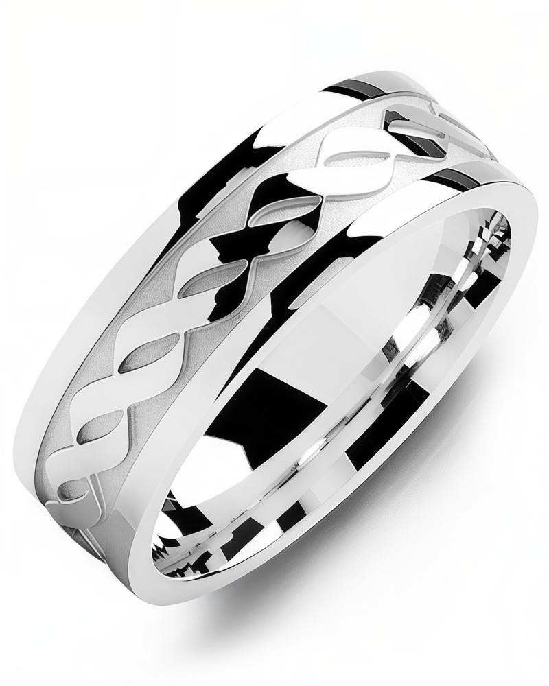 Men's & Women's White Gold Wedding Band