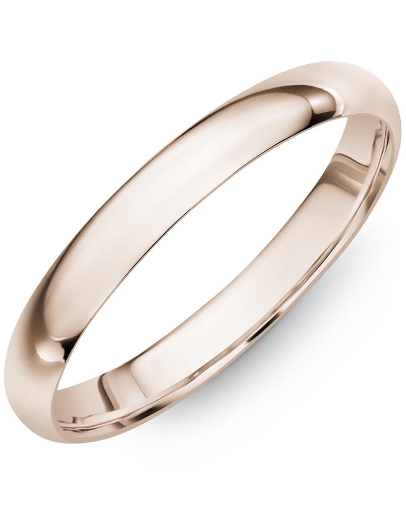 Men's & Women's Dome Rose Gold Wedding Band