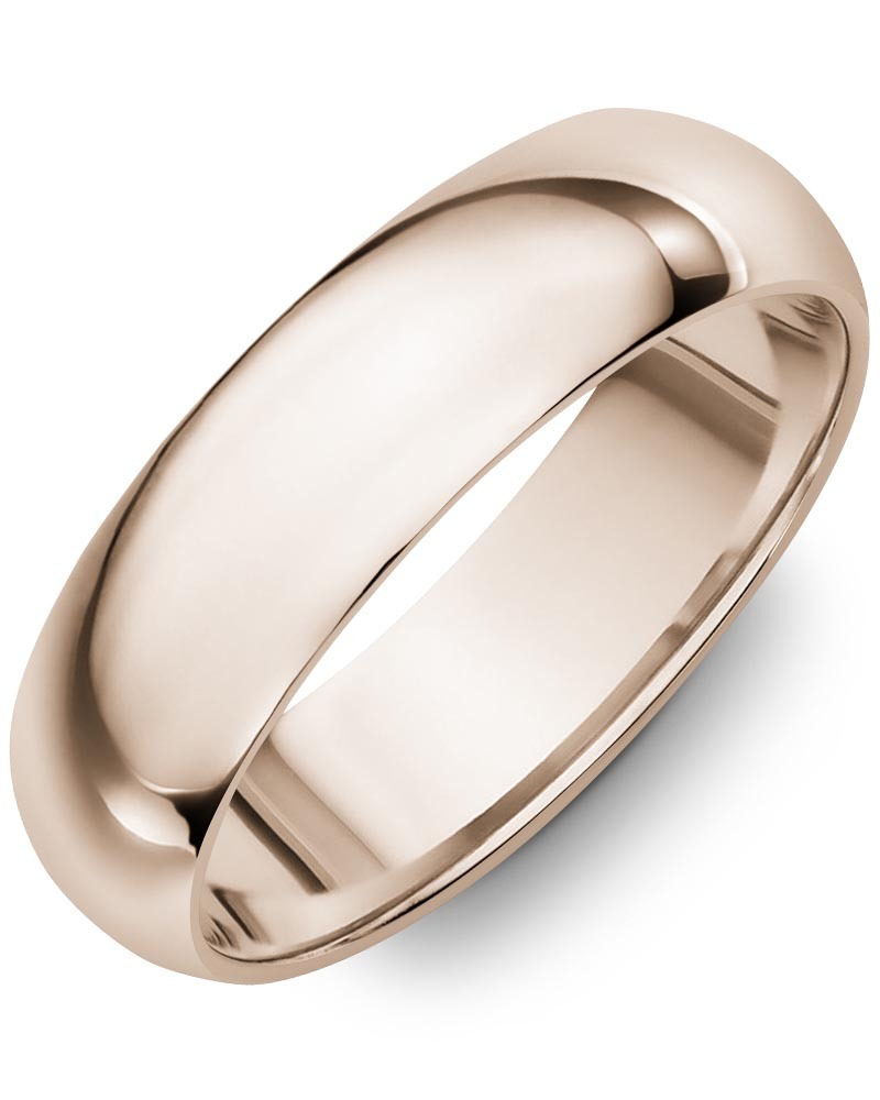 Men's & Women's Dome Rose Gold Wedding Band