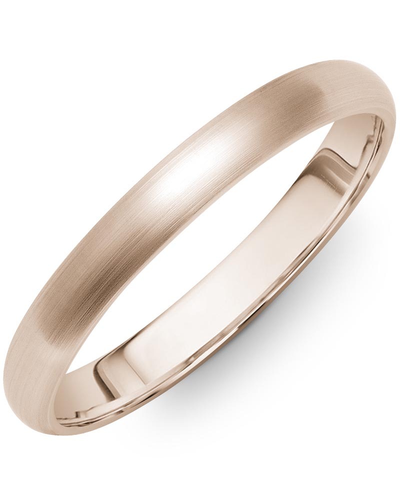Men's & Women's Dome Rose Gold Wedding Band