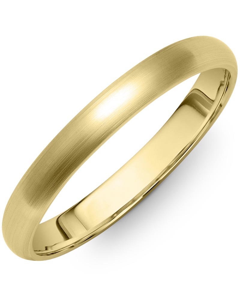 Men's & Women's Dome Yellow Gold Wedding Band