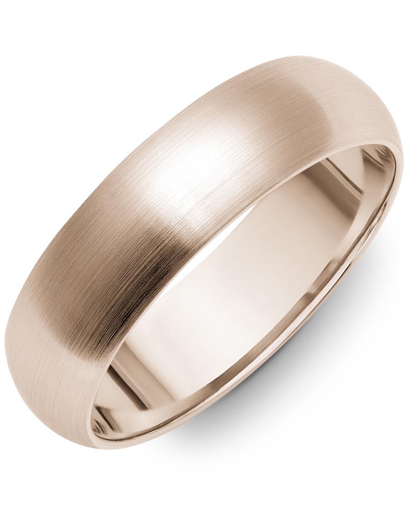 Men's & Women's Dome Rose Gold Wedding Band