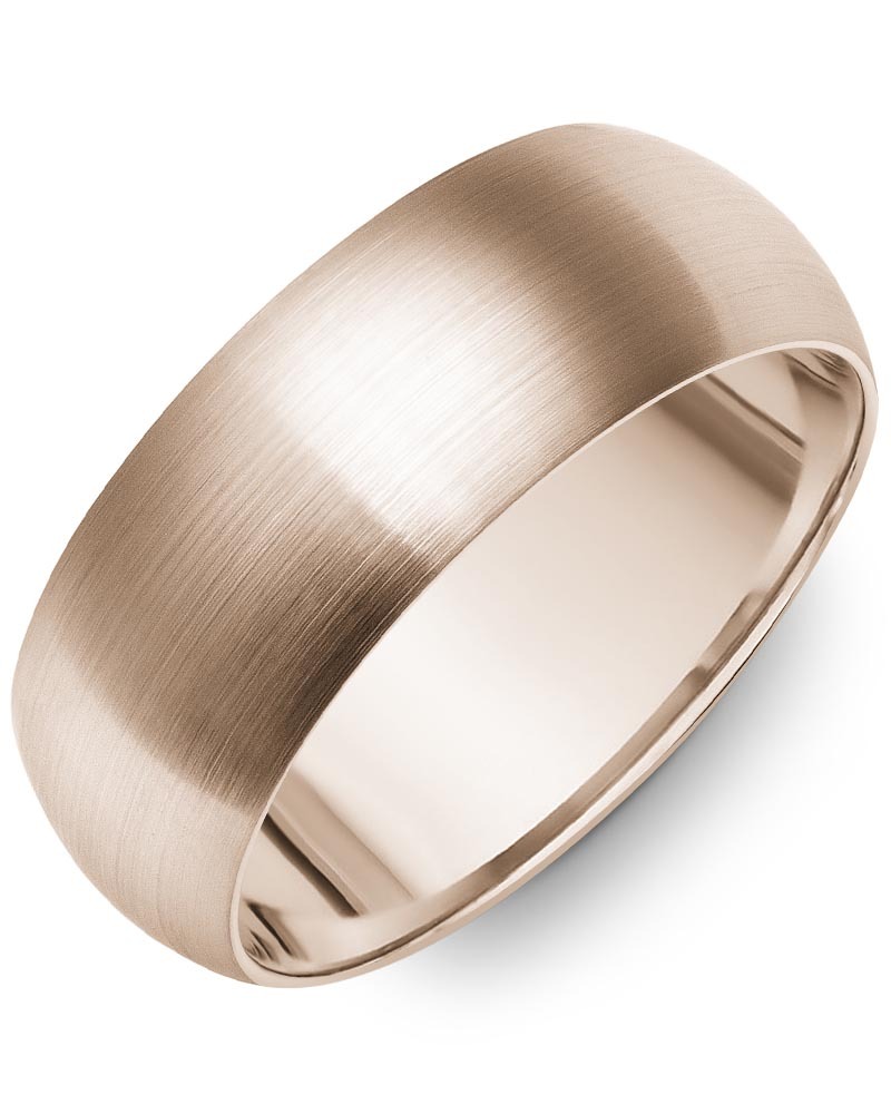 Men's & Women's Dome Rose Gold Wedding Band