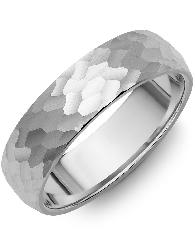 Men's & Women's Dome White Gold Wedding Band from MADANI Rings. Wedding bands, fashion rings, promise rings, made of Tungsten, Ceramic, Cobalt, and Gold. View the collection at madanirings.com