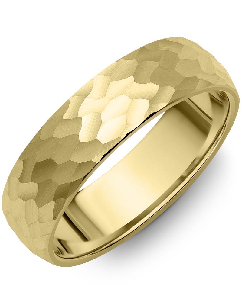 Men's & Women's Dome Yellow Gold Wedding Band