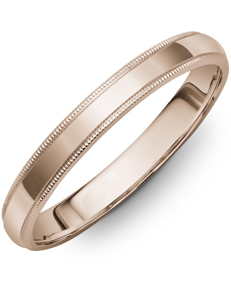 Men's & Women's Dome Rose Gold Wedding Band