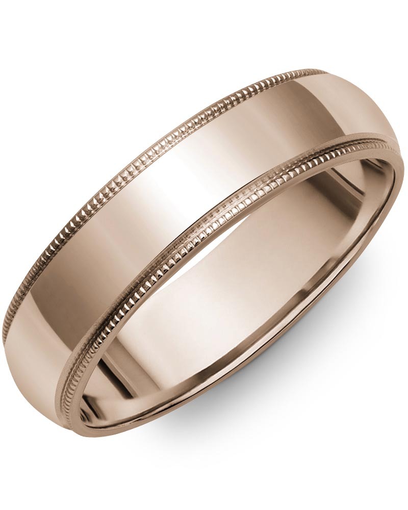 Men's & Women's Dome Rose Gold Wedding Band from MADANI Rings. Wedding bands, fashion rings, promise rings, made of Tungsten, Ceramic, Cobalt, and Gold. View the collection at madanirings.com