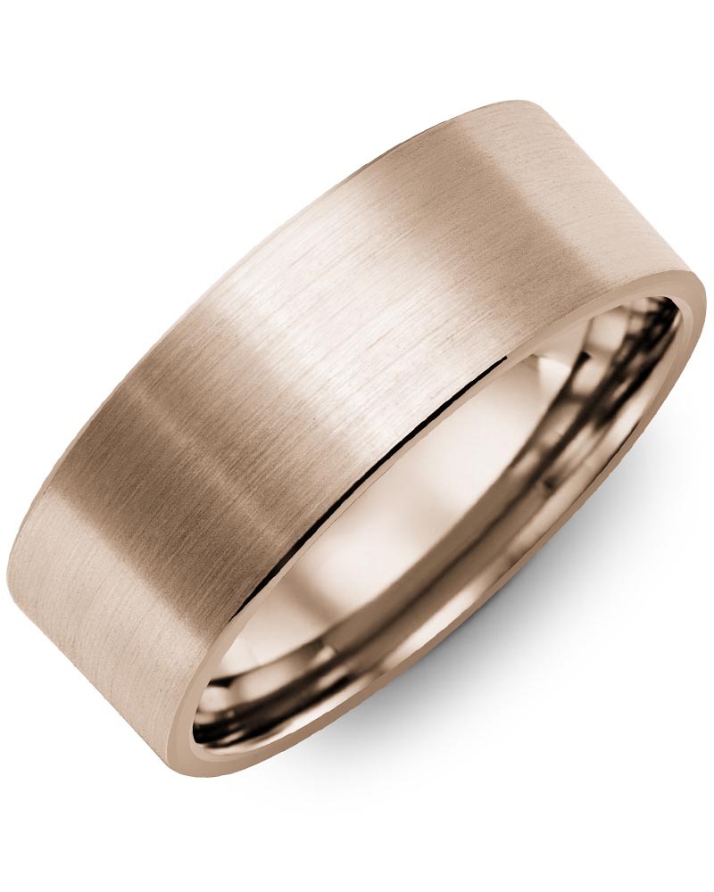 Men's & Women's Flat Rose Gold Wedding Band