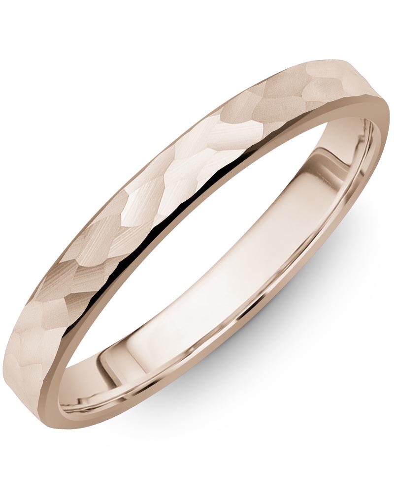 Men's & Women's Flat Rose Gold Wedding Band