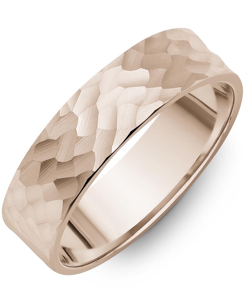 Men's & Women's Flat Rose Gold Wedding Band