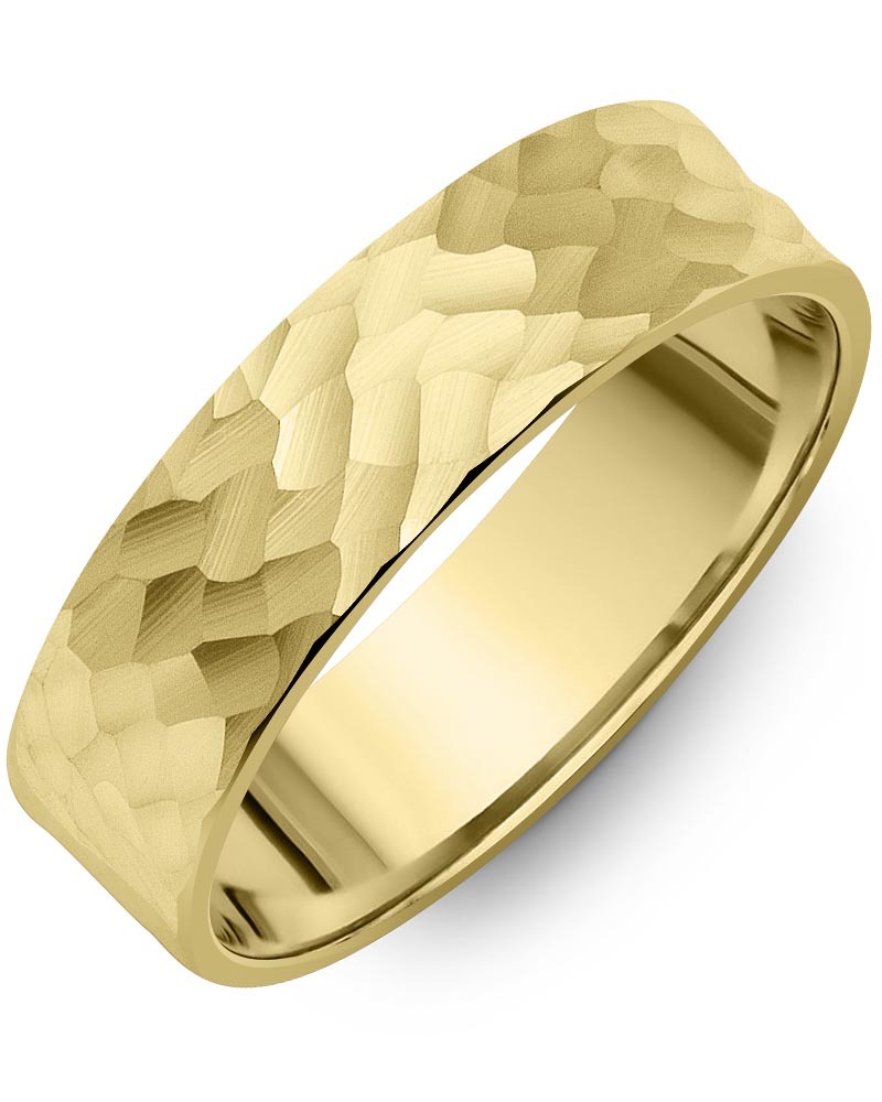Men's & Women's Flat Yellow Gold Wedding Band