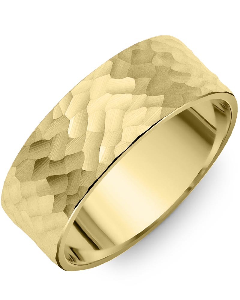 Men's & Women's Flat Yellow Gold Wedding Band