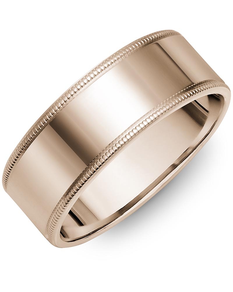 Men's & Women's Flat Rose Gold Wedding Band