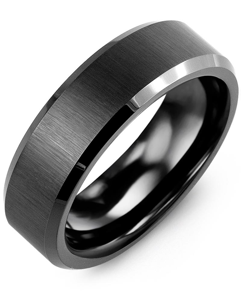 Men's & Women's Black Ceramic Wedding Band from MADANI Rings. Wedding bands, fashion rings, promise rings, made of Tungsten, Ceramic, Cobalt, and Gold. View the collection at madanirings.com