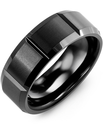 Men's & Women's Black Ceramic Wedding Band from MADANI Rings. Wedding bands, fashion rings, promise rings, made of Tungsten, Ceramic, Cobalt, and Gold. View the collection at madanirings.com