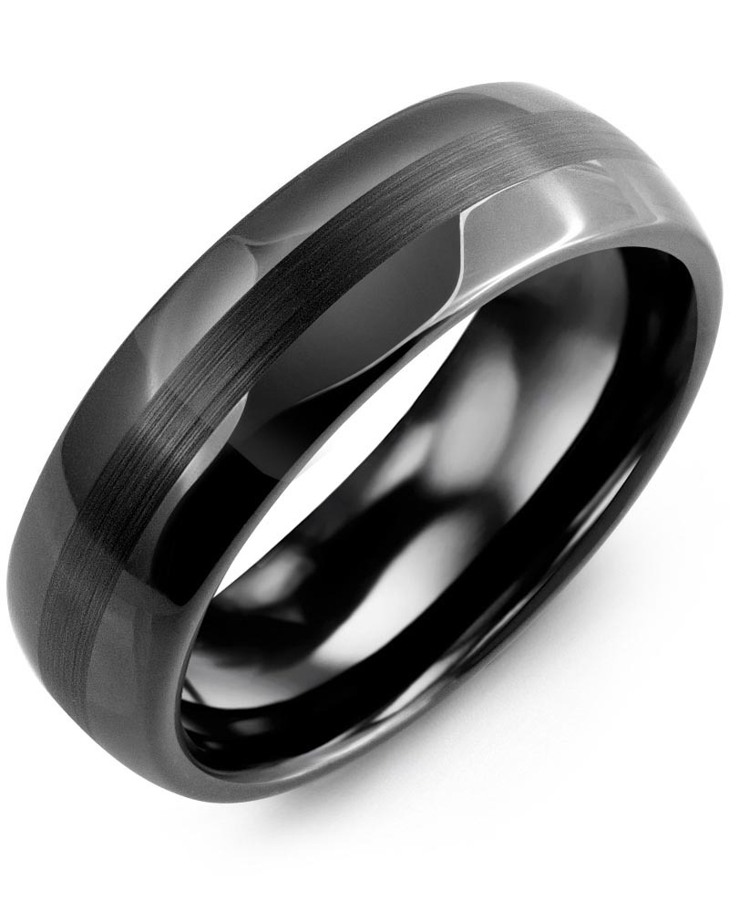Men's & Women's Black Ceramic Wedding Band from MADANI Rings. Wedding bands, fashion rings, promise rings, made of Tungsten, Ceramic, Cobalt, and Gold. View the collection at madanirings.com