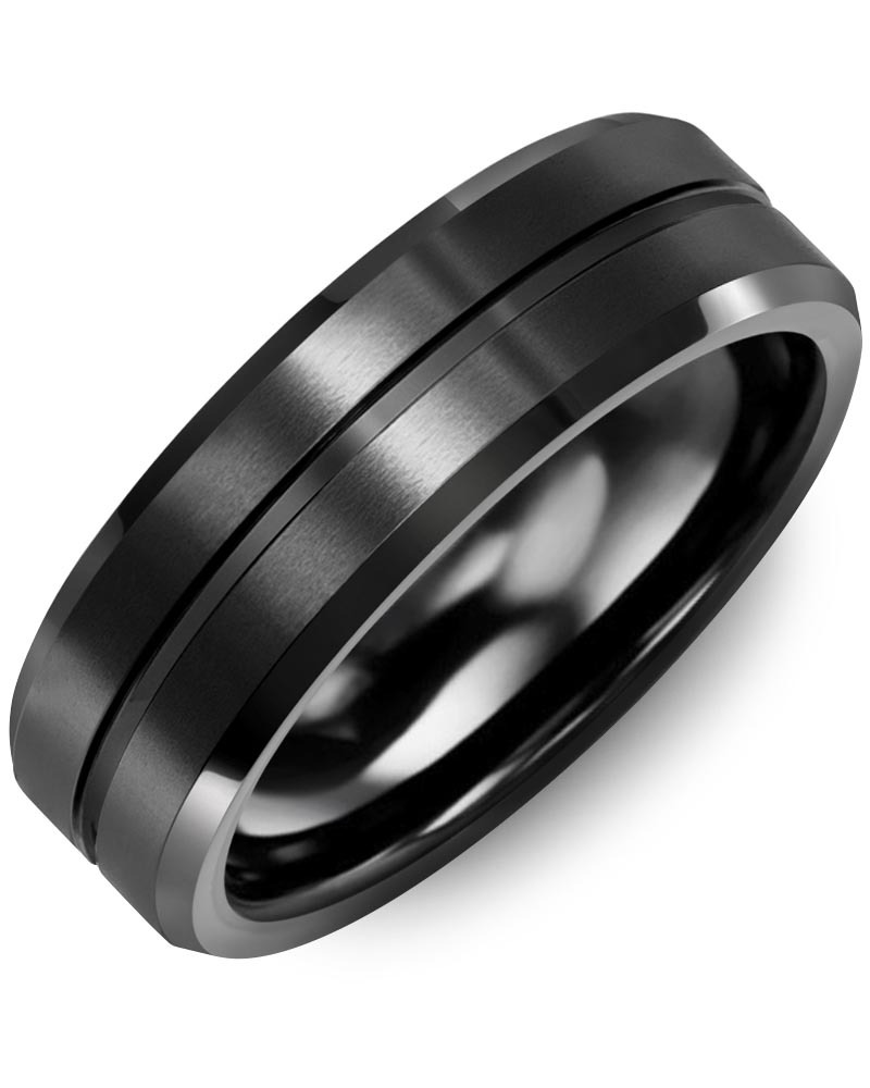 Men's & Women's Black Ceramic Wedding Band from MADANI Rings. Wedding bands, fashion rings, promise rings, made of Tungsten, Ceramic, Cobalt, and Gold. View the collection at madanirings.com