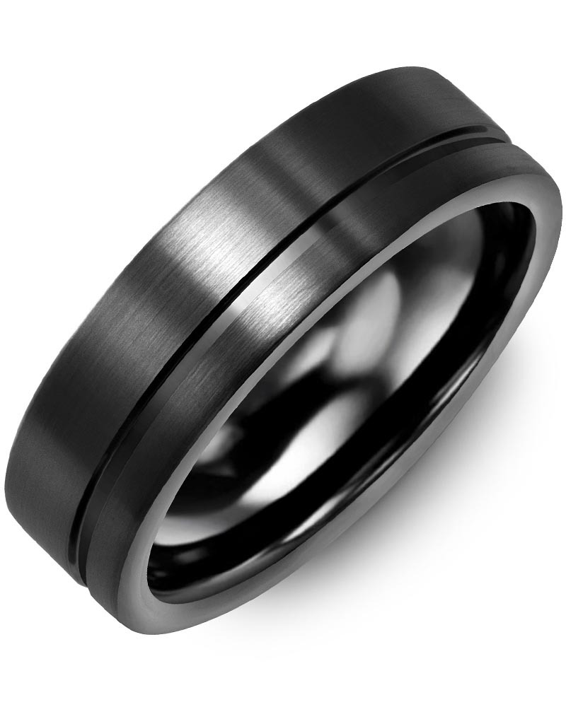 Men's & Women's Black Ceramic Wedding Band from MADANI Rings. Wedding bands, fashion rings, promise rings, made of Tungsten, Ceramic, Cobalt, and Gold. View the collection at madanirings.com