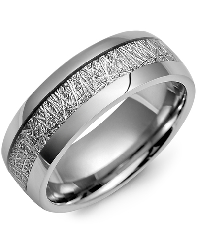 Men's & Women's Tungsten & Meteorite Design Wedding Band from MADANI Rings. Wedding bands, fashion rings, promise rings, made of Tungsten, Ceramic, Cobalt, and Gold. View the collection at madanirings.com