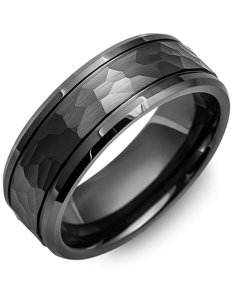Men's & Women's Black Ceramic Wedding Band from MADANI Rings. Wedding bands, fashion rings, promise rings, made of Tungsten, Ceramic, Cobalt, and Gold. View the collection at madanirings.com