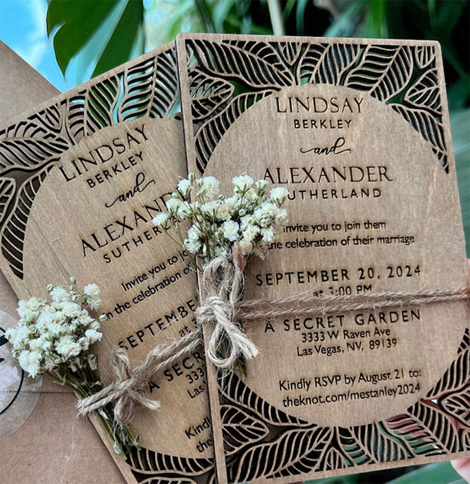 Unique wedding store invitation ideas