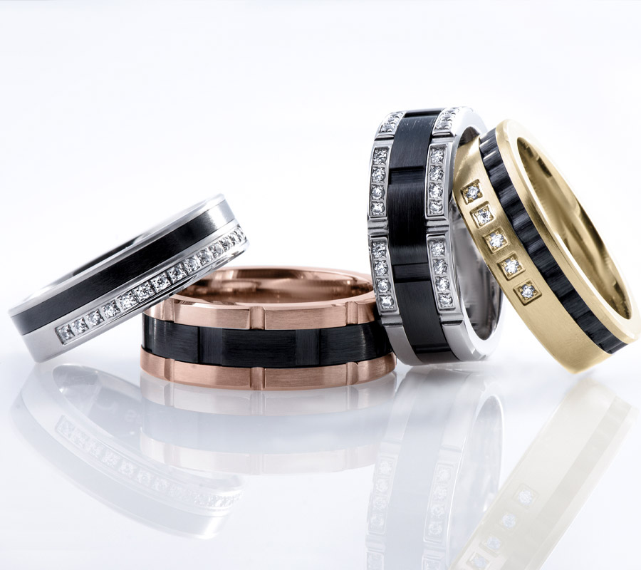 Unique mens store wedding rings